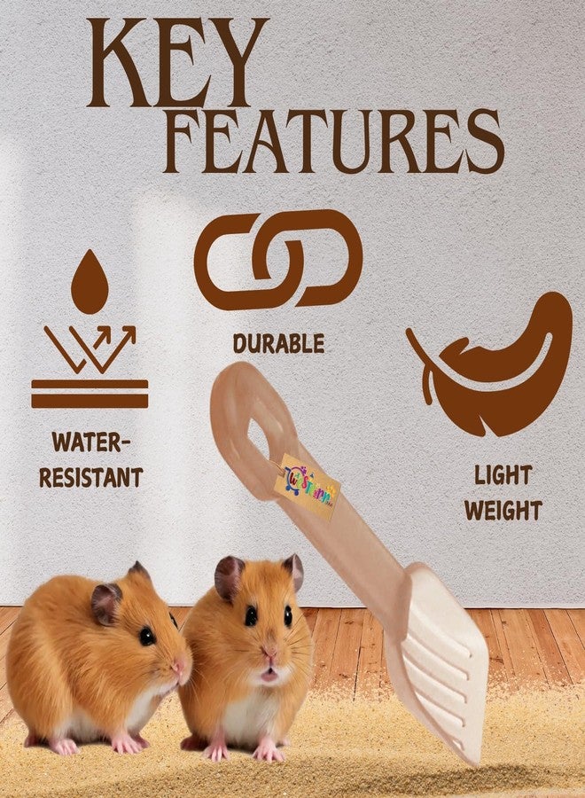 Western Era Hamster Sand Shovel for Cage Cleaning | Small Pet Litter Scooper for Hamsters, Rabbits, Guinea Pigs, Mice | Bath Sand & Bedding Removal | Easy-to-Grip Handle | Cage Cleaning Tool - Image 4